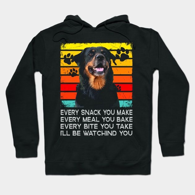 Whisker Whispers Rottweiler Chronicles, Every Snack You Make Hoodie by Kleurplaten kind